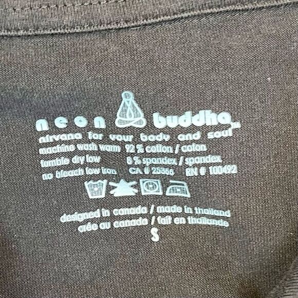 Neon Buddha Brown Jacket Cinch Waist Button Up Small - Picture 9 of 9